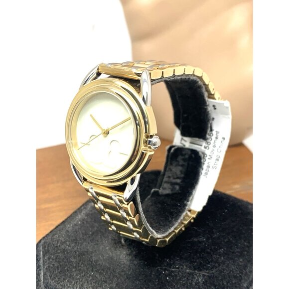 Tory Burch Womens Watch TBW7222 The Miller Quartz Cream Dial Two Tone Steel 32mm